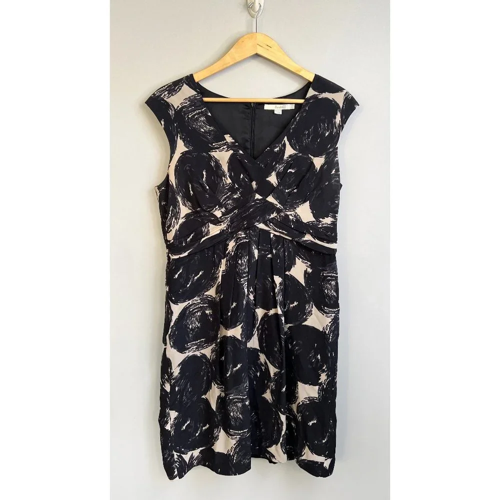 BODEN sz 14 UK 10 US silk sleeveless abstract dress EUC - Picture 1 of 4